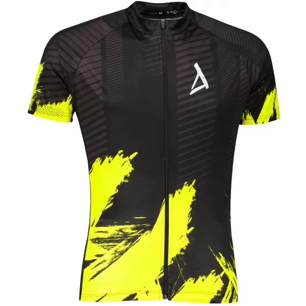  Tricou de ciclism premium pentru bărbați ALTISPORT SWE/ALM01S11 GALBEN NEON 