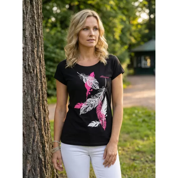  Tricou pentru femei ALTISPORT ALW178122 NEGRU ROZ 