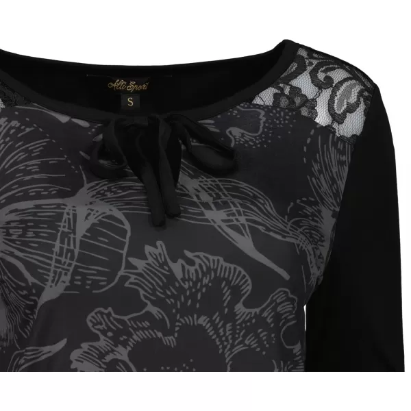  Tricou pentru femei ALTISPORT BELINDA NEGRU 