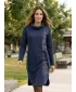 Rochie hanorac de dama KIXMI RENIE ALBASTRU INCHIS