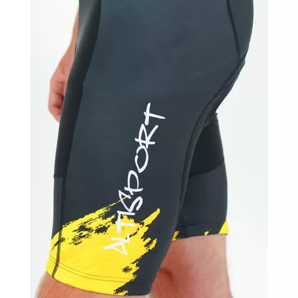  Pantaloni scurți premium pentru ciclism pentru bărbați ALTISPORT SWE/ALM01S13 GALBEN 