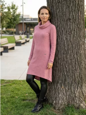 Rochie hanorac de dama KIXMI RIVA ROZ ÎNCHIS
