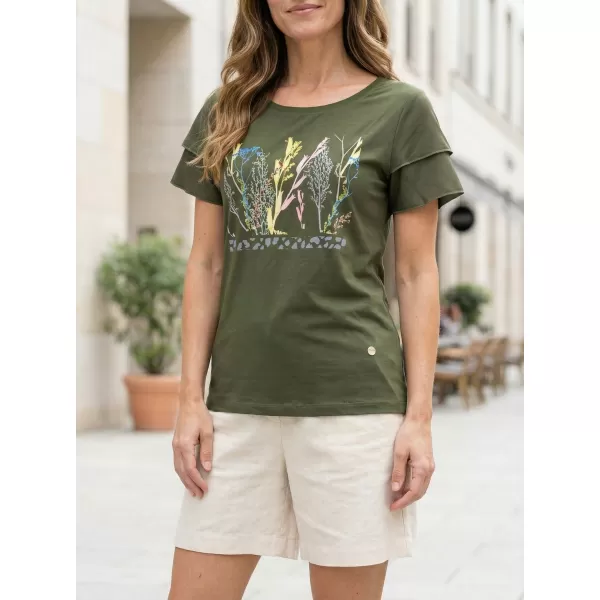  Tricou pentru femei KIXMI RIANNA MILITAR 