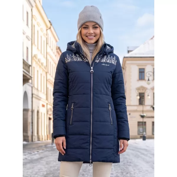  Palton de femei ALTISPORT BEVERLY ALBASTRU INCHIS 