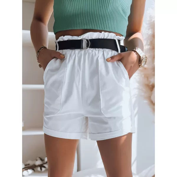  Pantaloni scurți pentru doamne DSTREET MILO SY0301 ALB 