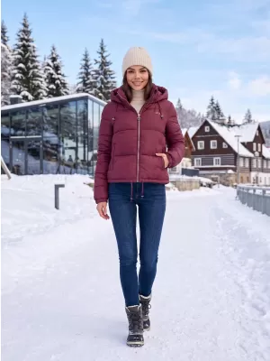 Geaca de dama KIXMI REINA BURGUNDIA