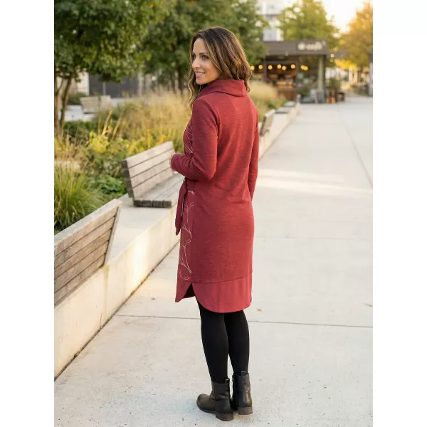  Rochie hanorac de dama KIXMI RENIE BURGUNDIA 