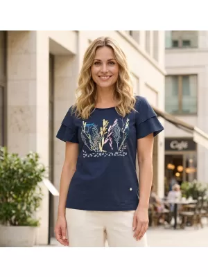 Tricou pentru femei KIXMI RIANNA ALBASTRU INCHIS