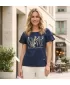 Tricou pentru femei KIXMI RIANNA ALBASTRU INCHIS