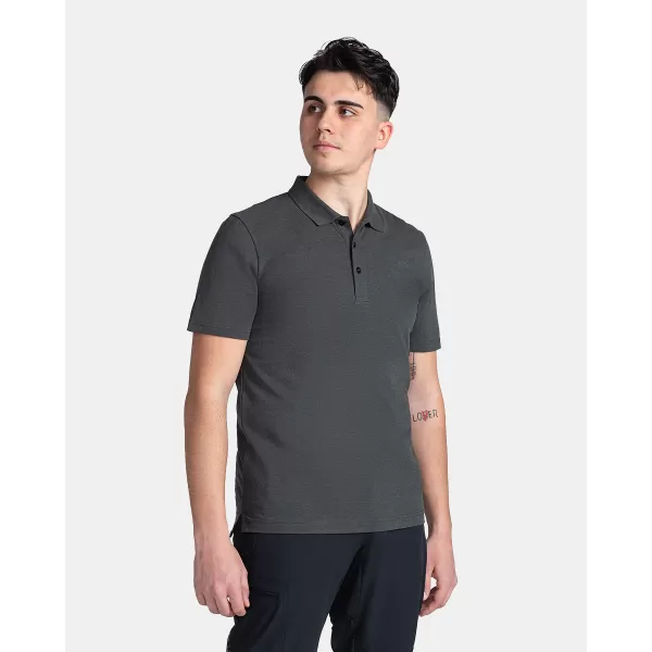  Tricou pentru bărbați cu guler KILPI VILAR-M TM0371KI NEGRU 