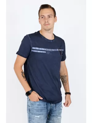 Tricou pentru bărbați KIXMI RICKY ALBASTRU INCHIS