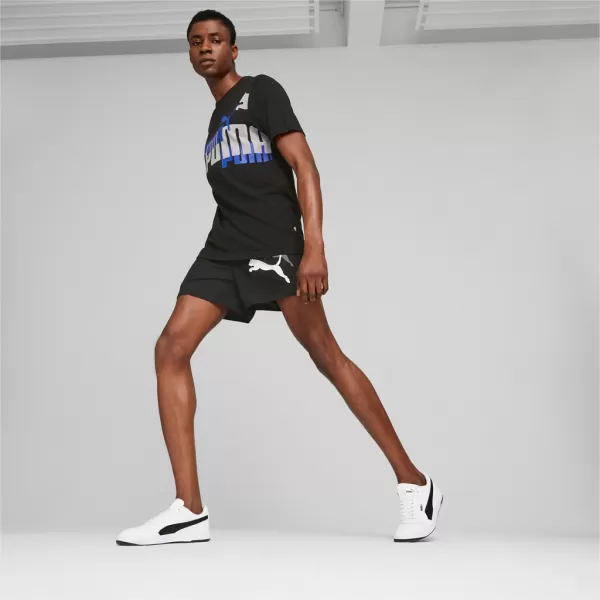  Pantaloni scurți pentru bărbați PUMA ESS+ LOGO POWER CAT WOVEN SHORTS 5 673382-01 NEGRU 