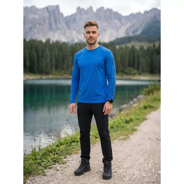  Tricou pentru bărbați cu mâneci lungi SAM 73 REGULUS MT 830 ALBASTRU STRĂLUCITOR 