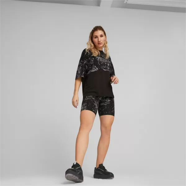  Jambiere de damă PUMA POWER AOP 7 HIGH-WAIST SHORT LEGGINGS 673643-01 NEGRU 