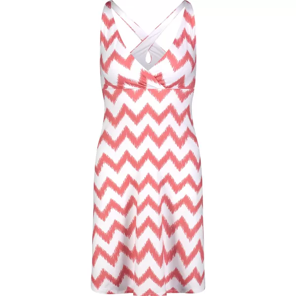  Rochie NORDBLANC V-NECK NBSLD7804 ROZ/ALB 
