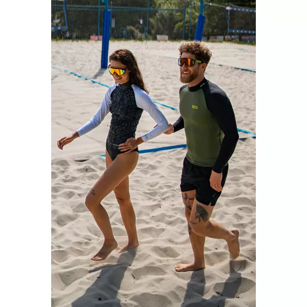  THIRT T -MEN cu protecție UV NORDBLANC SURFER NBSMF7867 VERDE/NEGRU 