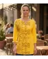 Tricou pentru femei ALTISPORT BLANCH GALBEN