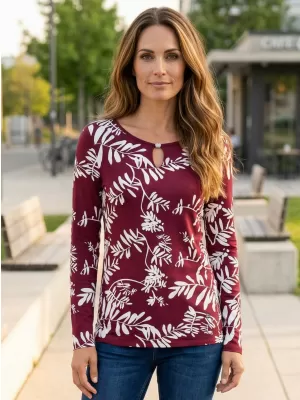 Tricou pentru femei KIXMI ROAN BURGUNDIA