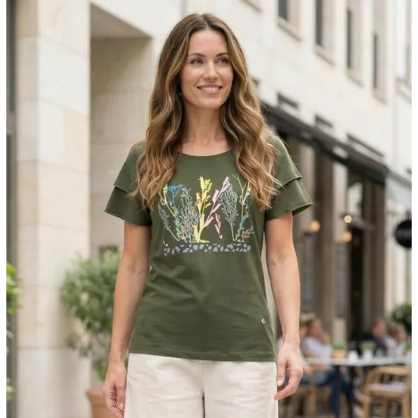  Tricou pentru femei KIXMI RIANNA MILITAR 