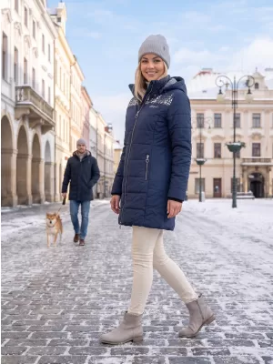 Palton de femei ALTISPORT BEVERLY ALBASTRU INCHIS