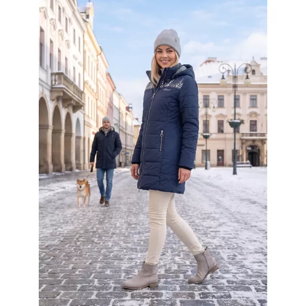  Palton de femei ALTISPORT BEVERLY ALBASTRU INCHIS 