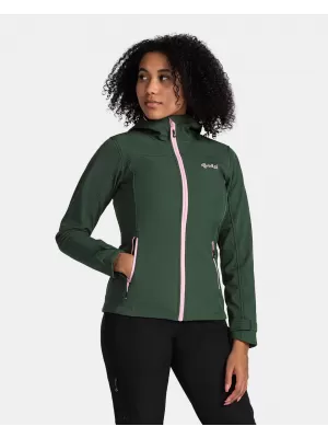 Jachetă softshell de damă KILPI RAVIA-W TL0109KI VERDE ÎNCHIS