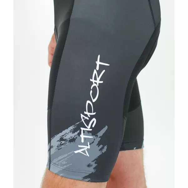  Pantaloni scurți premium pentru ciclism pentru bărbați ALTISPORT SWE/ALM01S13 GRI INCHIS 