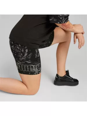 Jambiere de damă PUMA POWER AOP 7 HIGH-WAIST SHORT LEGGINGS 673643-01 NEGRU