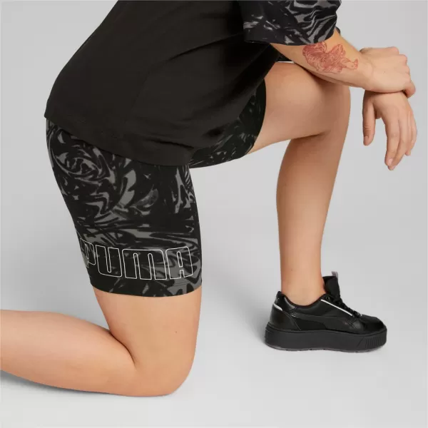  Jambiere de damă PUMA POWER AOP 7 HIGH-WAIST SHORT LEGGINGS 673643-01 NEGRU 