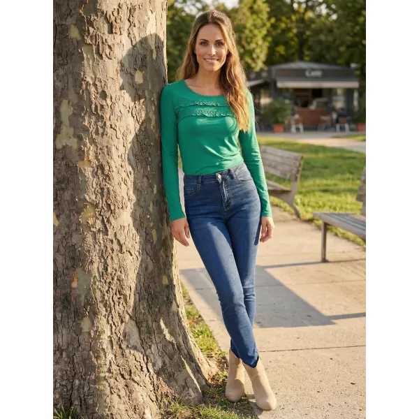  Tricou pentru femei KIXMI RACHEL VERDE INCHIS 