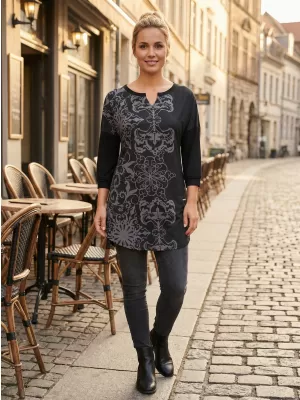 Tricou pentru femei ALTISPORT BLANCH NEGRU