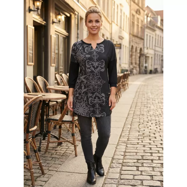  Tricou pentru femei ALTISPORT BLANCH NEGRU 
