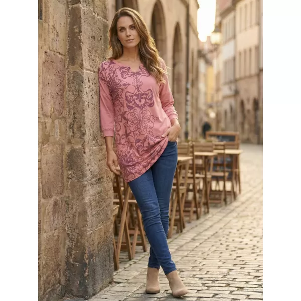  Tricou pentru femei ALTISPORT BLANCH ROZ ÎNCHIS 