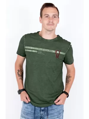 Tricou pentru bărbați KIXMI RICKY MILITAR