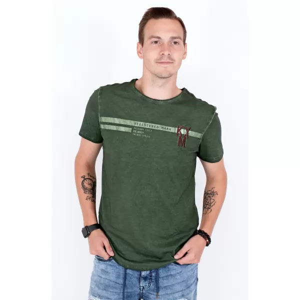  Tricou pentru bărbați KIXMI RICKY MILITAR 