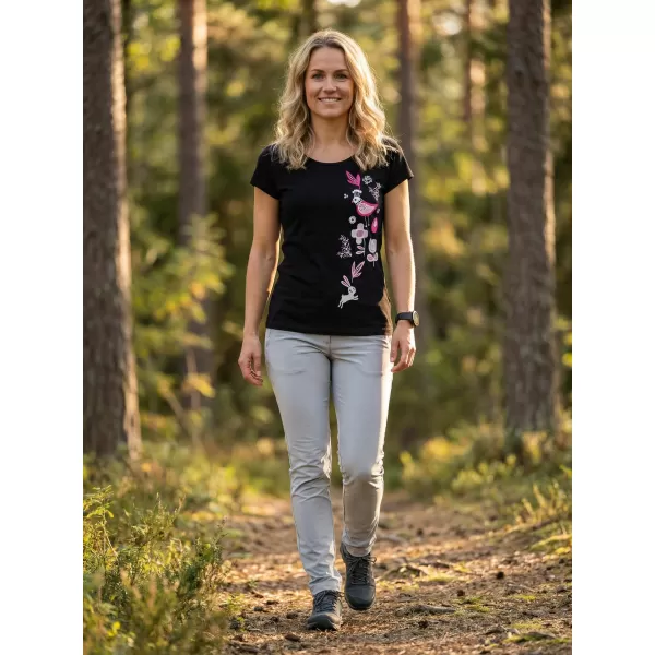  Tricou pentru femei ALTISPORT ALW175122 NEGRU ROZ 