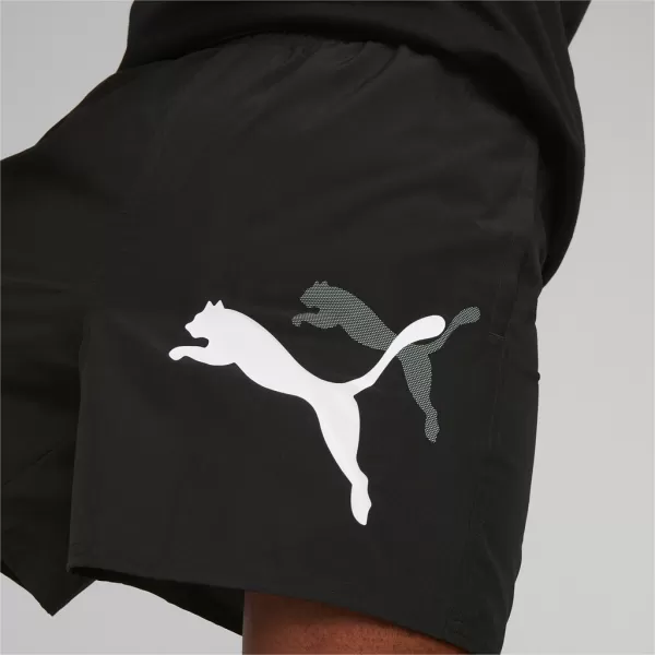  Pantaloni scurți pentru bărbați PUMA ESS+ LOGO POWER CAT WOVEN SHORTS 5 673382-01 NEGRU 