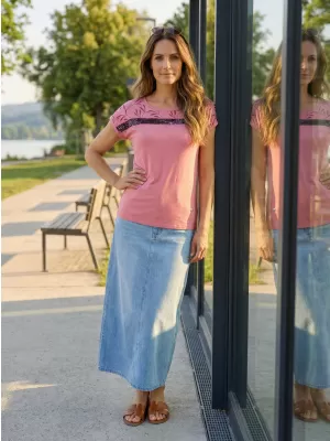 Tricou pentru femei KIXMI ROSELLA ROZ ÎNCHIS