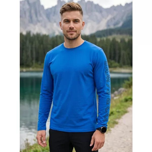  Tricou pentru bărbați cu mâneci lungi SAM 73 REGULUS MT 830 ALBASTRU STRĂLUCITOR 