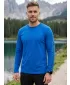 Tricou pentru bărbați cu mâneci lungi SAM 73 REGULUS MT 830 ALBASTRU STRĂLUCITOR