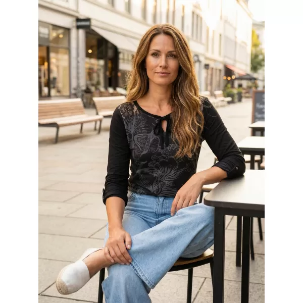  Tricou pentru femei ALTISPORT BELINDA NEGRU 
