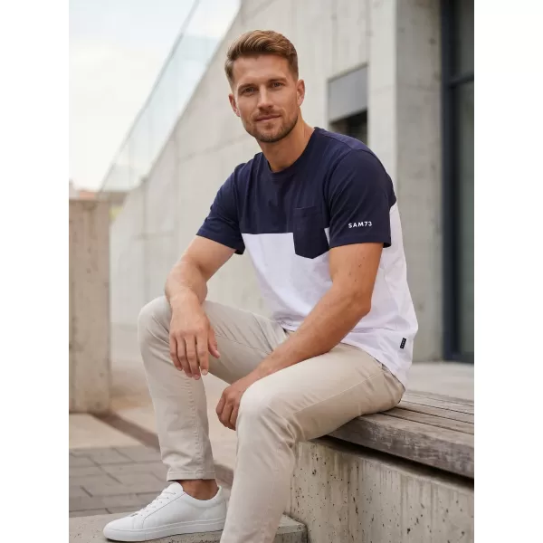  Tricou pentru bărbați SAM 73 SIRIUS MT 826 ALB 