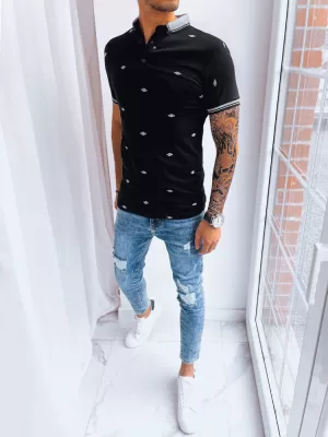 Mens t -thirt cu guler DSTREET PX0573 NEGRU