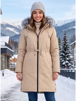 Palton de femei ALTISPORT VOLENA LCTB218 BEJ