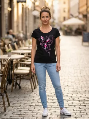 Dámské triko ALTISPORT CARRYOVER ALW182122 ČERNORŮŽOVÁ