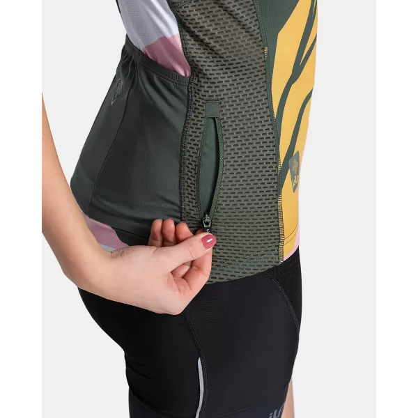  Tricou de ciclism pentru femei KILPI RITAEL-W TL0352KI VERDE ÎNCHIS 