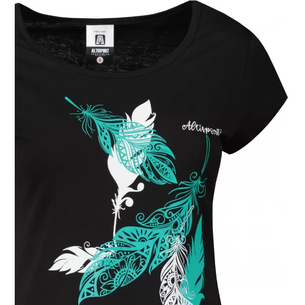  Tricou pentru femei ALTISPORT ALW178122 NEGRU ȘI ALBASTRU 