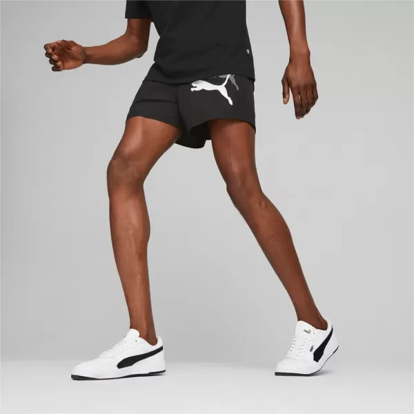  Pantaloni scurți pentru bărbați PUMA ESS+ LOGO POWER CAT WOVEN SHORTS 5 673382-01 NEGRU 