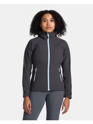 Jachetă softshell pentru femei KILPI RAVIA-W TL0109KI GRI ÎNCHIS/ALBASTRU