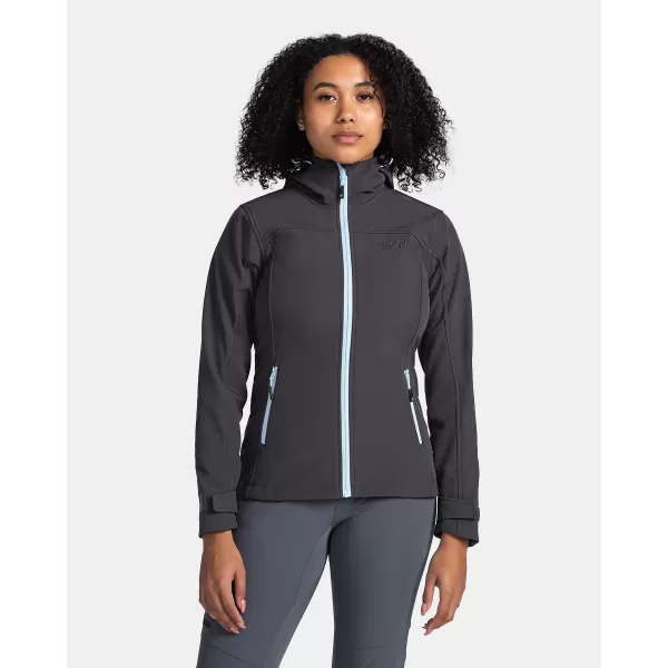  Jachetă softshell pentru femei KILPI RAVIA-W TL0109KI GRI ÎNCHIS/ALBASTRU 